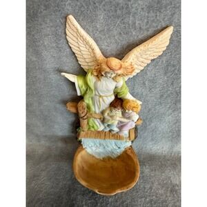 VTG Roman Inc 1993 Guardian‎ Angel Protecting Children Figurine Wall Plaque